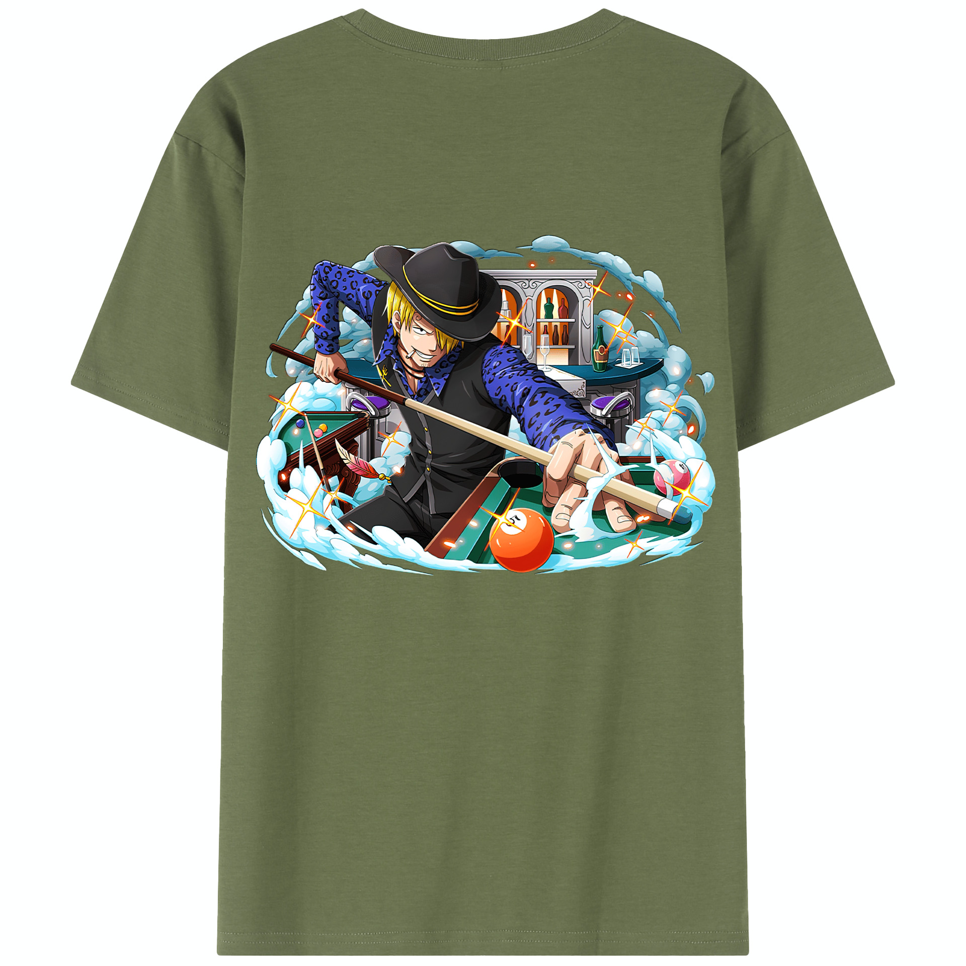 ワンピース サンジ ONE PIECE Sanji 綿100％半袖Tシャツ（背面プリント）